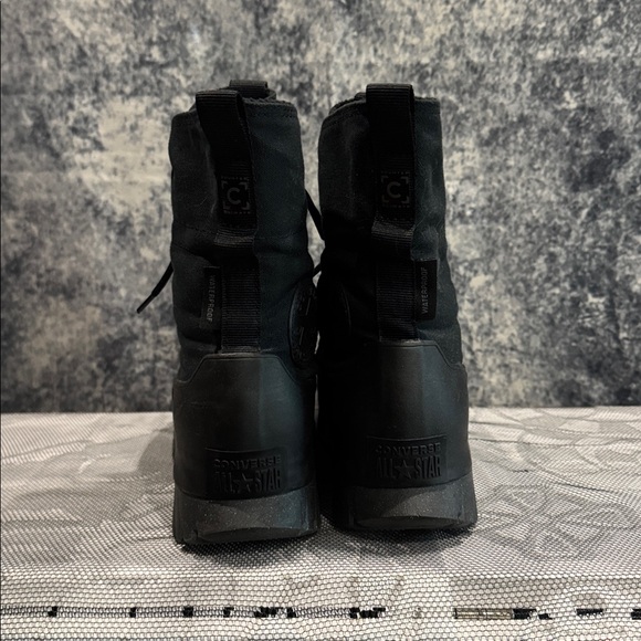 Converse black waterproof platform combat boots sneakers - Picture 5 of 8